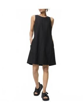 linen blend sleeveless mini dress uniqlo UNIQLO Linen Blend Mini Sleeveless Dress